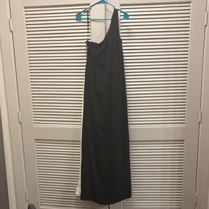 Lauren Ralph Lauren Black and White One-Shoulder Dress